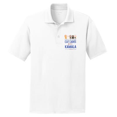 Funny Childless Cat Ladies For Kamala Harris 2024 President PosiCharge RacerMesh Polo