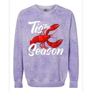 Funny Crayfish Crawfish Boil Tis The Season Meaningful Gift Colorblast Crewneck Sweatshirt