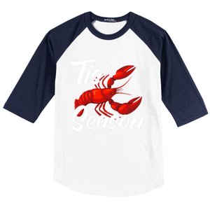 Funny Crayfish Crawfish Boil Tis The Season Meaningful Gift Baseball Sleeve Shirt