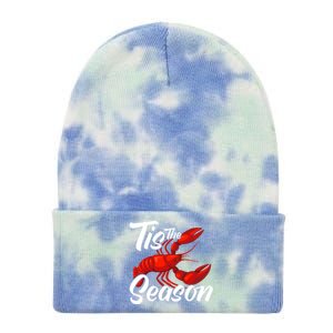 Funny Crayfish Crawfish Boil Tis The Season Meaningful Gift Tie Dye 12in Knit Beanie