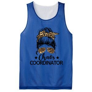 Funny Chaos Coordinator Leopard Messy Bun Boss Lady Cute Gift Mesh Reversible Basketball Jersey Tank