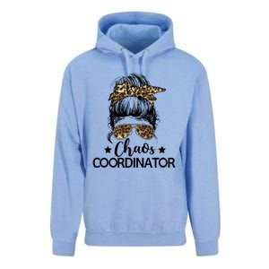 Funny Chaos Coordinator Leopard Messy Bun Boss Lady Cute Gift Unisex Surf Hoodie