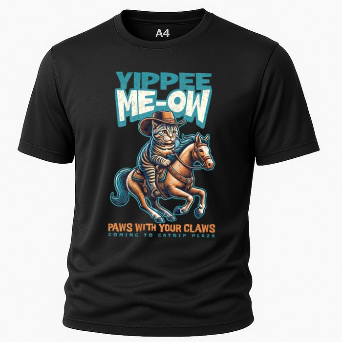 Funny Cat Cowboy Yippee Meow Performance Shirt