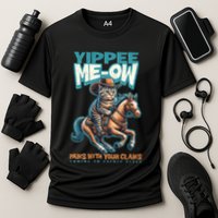 Funny Cat Cowboy Yippee Meow Performance Shirt