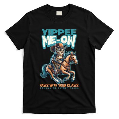 Funny Cat Cowboy Yippee Meow T-Shirt