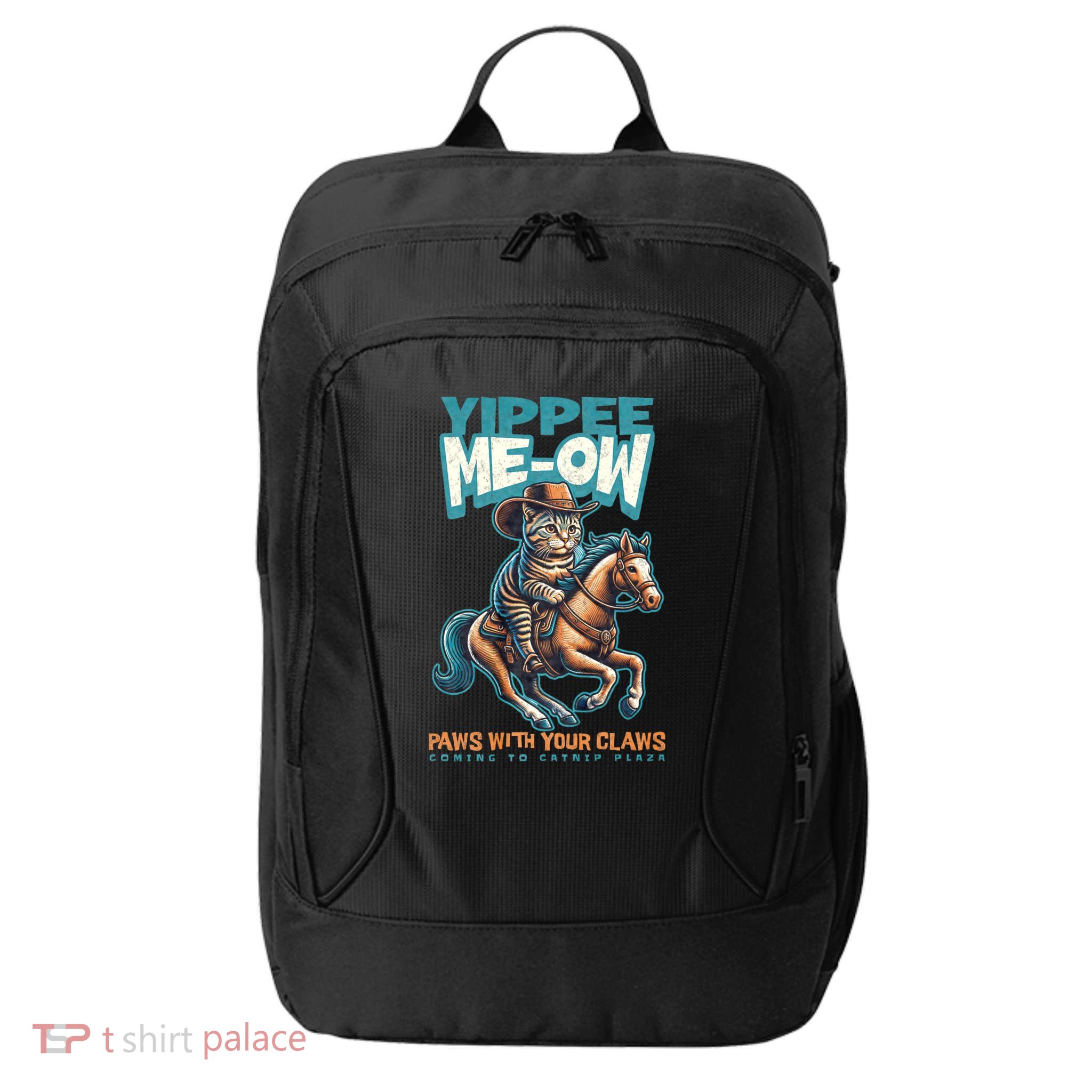Funny Cat Cowboy Yippee Meow City Backpack