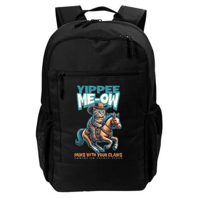 Funny Cat Cowboy Yippee Meow Backpack