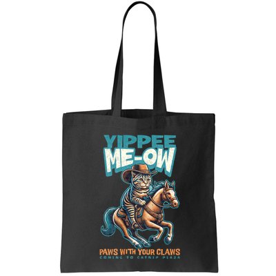 Funny Cat Cowboy Yippee Meow Bag