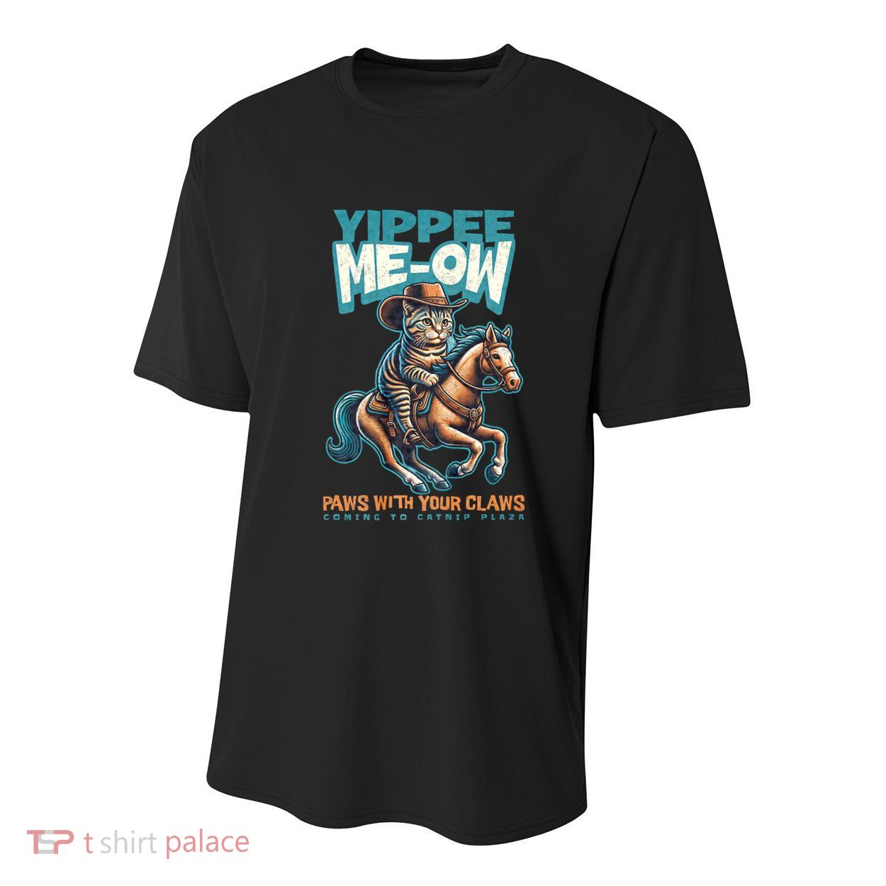 Funny Cat Cowboy Yippee Meow Youth Performance Sprint T-Shirt