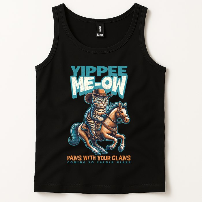 Funny Cat Cowboy Yippee Meow Tank Top