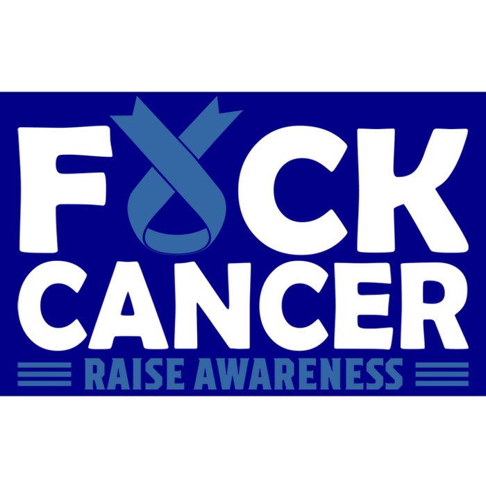 Fuck Cancer Cute Gift Blue Ribbon Colon Cancer Awareness Bumper Sticker