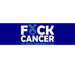 Fuck Cancer Cute Gift Blue Ribbon Colon Cancer Awareness Bumper Sticker