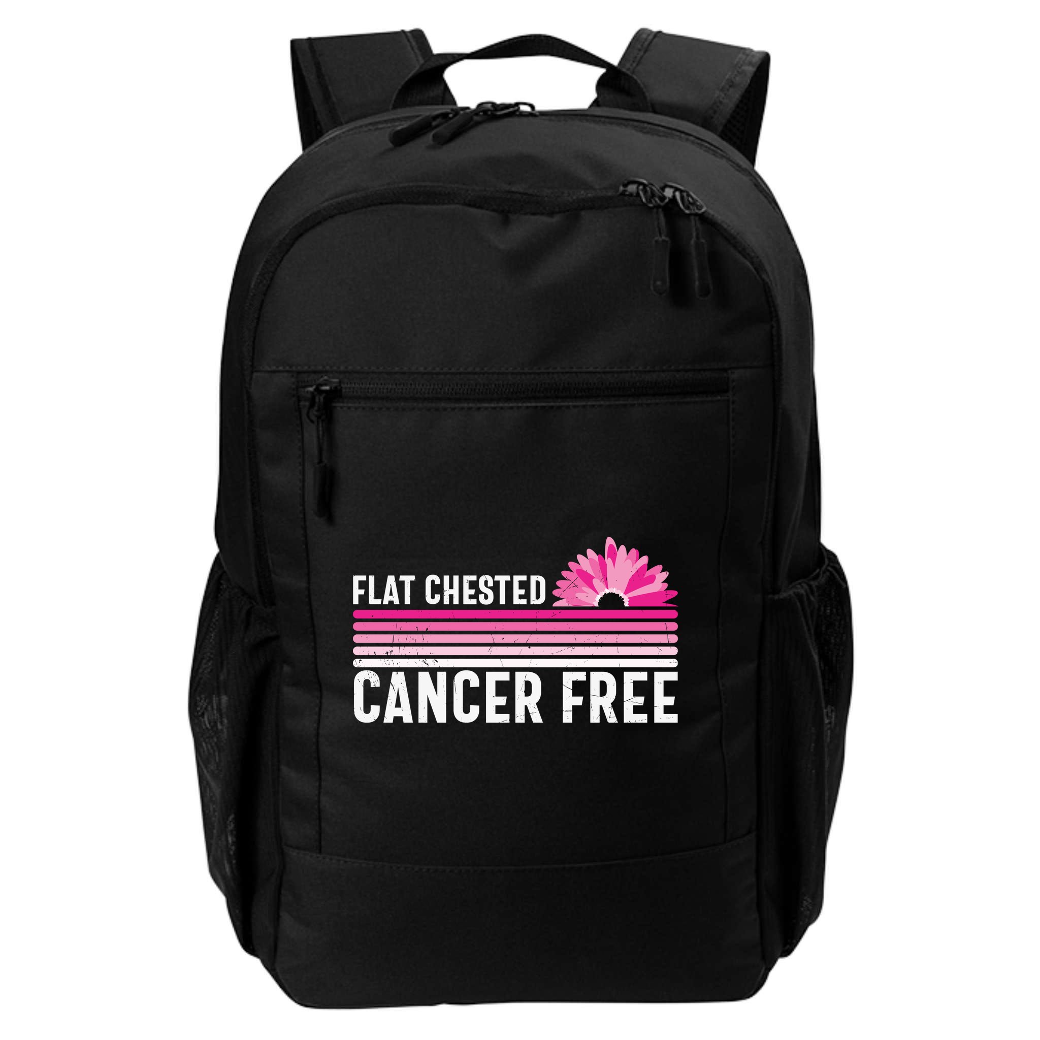 Flat Chested Cancer Free Flower Breast Caner Backpack