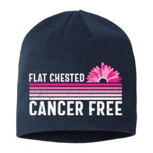 Flat Chested Cancer Free Flower Breast Caner Sustainable Beanie