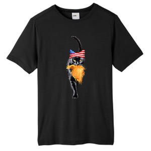 Funny Childless Cat Lady With Trump Hair Vote Kamala 2024 Tall Fusion ChromaSoft Performance T-Shirt