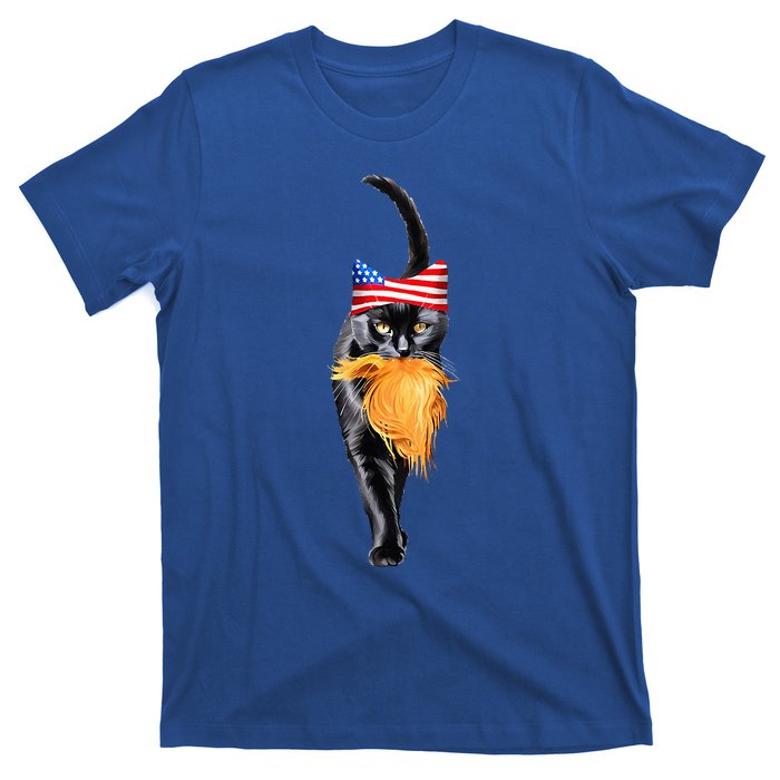 Funny Childless Cat Lady With Trump Hair Vote Kamala 2024 T-Shirt