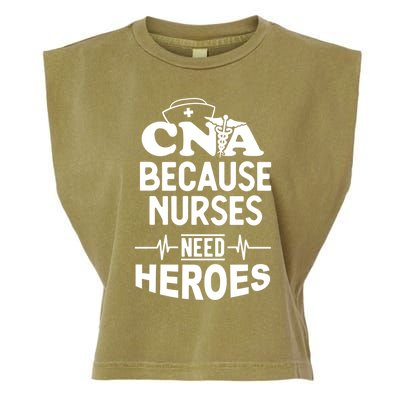 Fun Cute Cna Certified Nursing Assistant Nurses Need Heros Great Gift Garment-Dyed Women's Muscle Tee