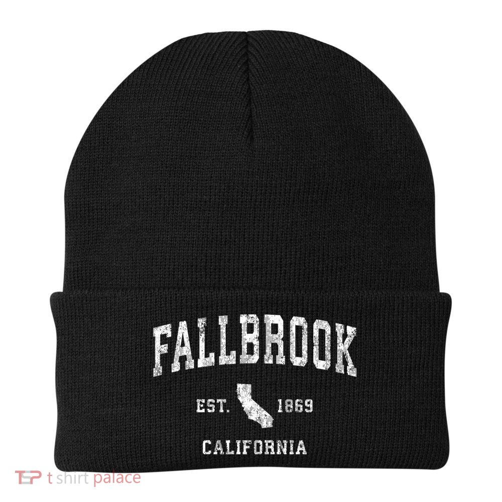 Fallbrook California Ca Vintage Sports Beanie