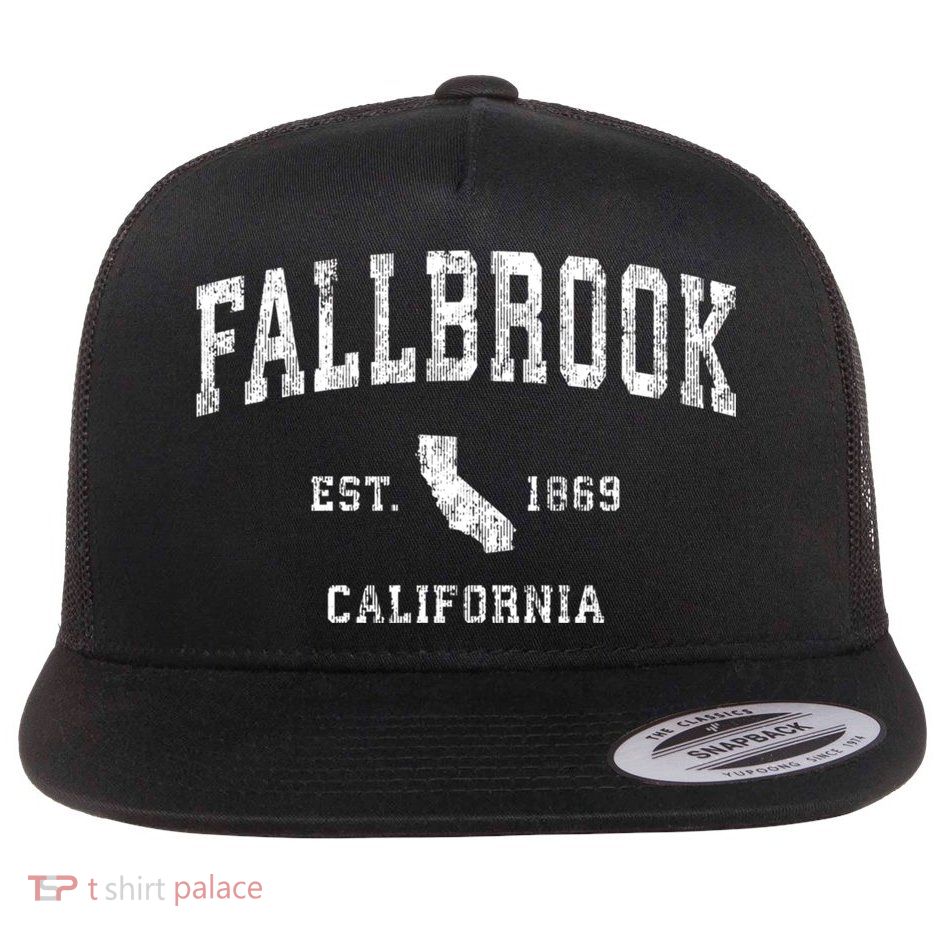 Fallbrook California Ca Vintage Sports Flatbill Hat