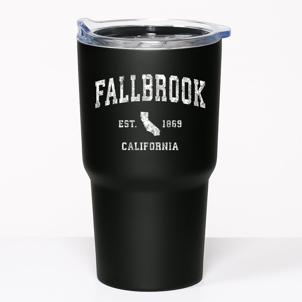 Fallbrook California Ca Vintage Sports Tumbler