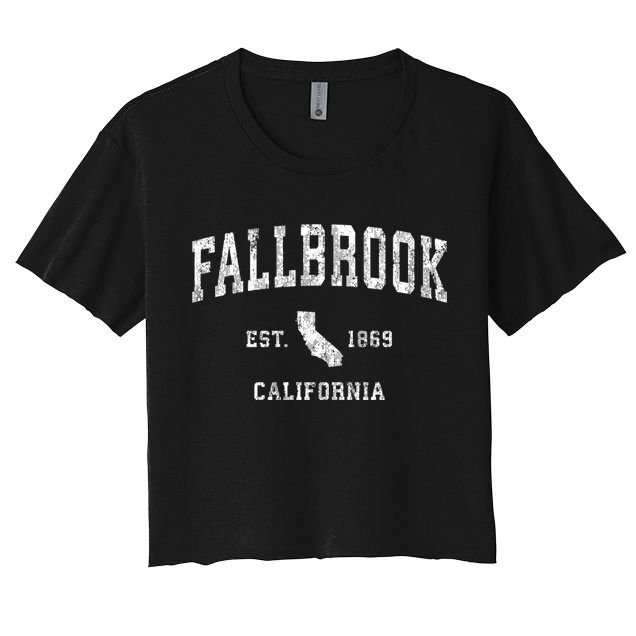 Fallbrook California Ca Vintage Sports Crop Top
