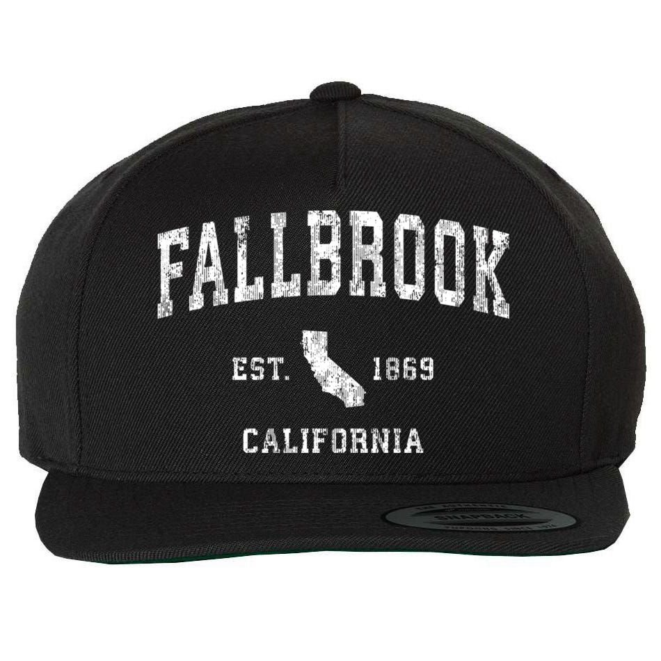Fallbrook California Ca Vintage Sports Wool Snapback Cap