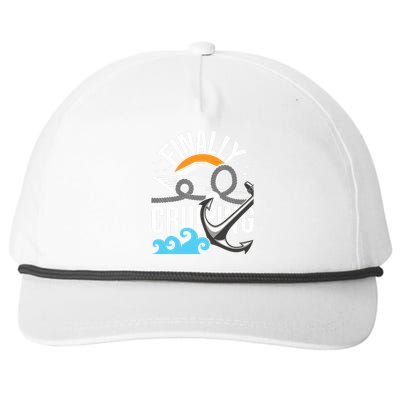 Finally Cruising Cruise Ship Cruising Lover Cruiser Snapback Five-Panel Rope Hat