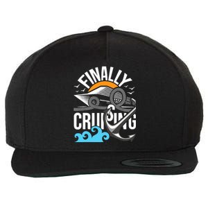 Finally Cruising Cruise Ship Cruising Lover Cruiser Wool Snapback Cap