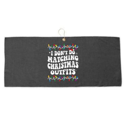 Family Christmas Couples I Don't Do Matching Christmas  Large Microfiber Waffle Golf Towel