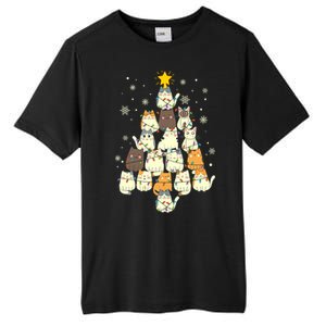 Funny Cats Christmas Tree Funny Gift Tall Fusion ChromaSoft Performance T-Shirt