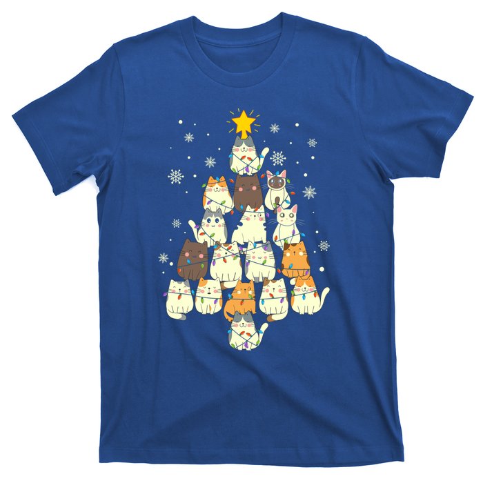 Funny Cats Christmas Tree Funny Gift T-Shirt