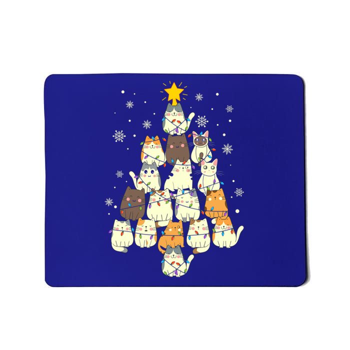 Funny Cats Christmas Tree Funny Gift Mousepad