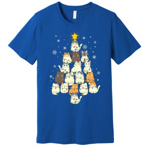 Funny Cats Christmas Tree Funny Gift Premium T-Shirt