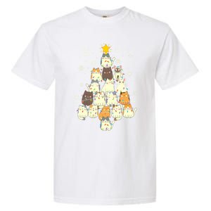 Funny Cats Christmas Tree Funny Gift Garment-Dyed Heavyweight T-Shirt