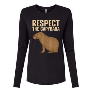 Funny Capybara Cavy Rodent Capybara Lover Womens Cotton Relaxed Long Sleeve T-Shirt