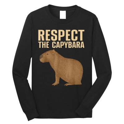 Funny Capybara Cavy Rodent Capybara Lover Long Sleeve Shirt