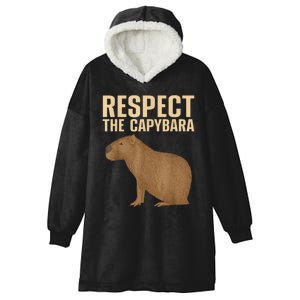 Funny Capybara Cavy Rodent Capybara Lover Hooded Wearable Blanket