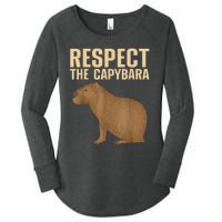 Funny Capybara Cavy Rodent Capybara Lover Women's Perfect Tri Tunic Long Sleeve Shirt