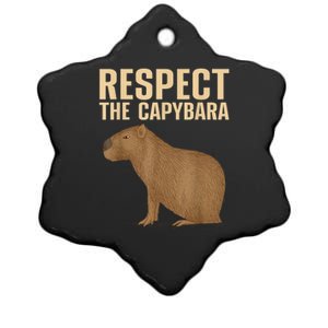 Funny Capybara Cavy Rodent Capybara Lover Ceramic Star Ornament