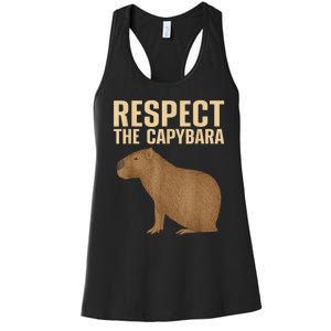 Funny Capybara Cavy Rodent Capybara Lover Women's Racerback Tank