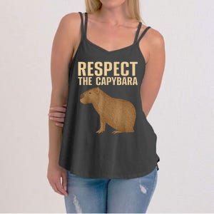 Funny Capybara Cavy Rodent Capybara Lover Women's Strappy Tank