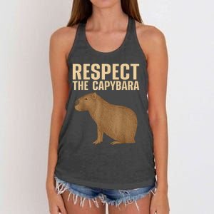 Funny Capybara Cavy Rodent Capybara Lover Women's Knotted Racerback Tank