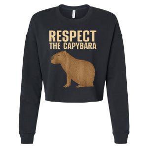 Funny Capybara Cavy Rodent Capybara Lover Cropped Pullover Crew