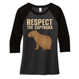 Funny Capybara Cavy Rodent Capybara Lover Women's Tri-Blend 3/4-Sleeve Raglan Shirt