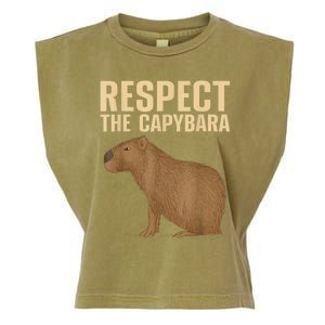 Funny Capybara Cavy Rodent Capybara Lover Garment-Dyed Women's Muscle Tee