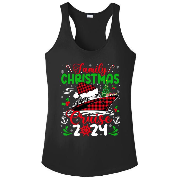 Family Christmas Cruise 2024 Plaid Cute Squad Xmas Cruising Ladies PosiCharge Competitor Racerback Tank