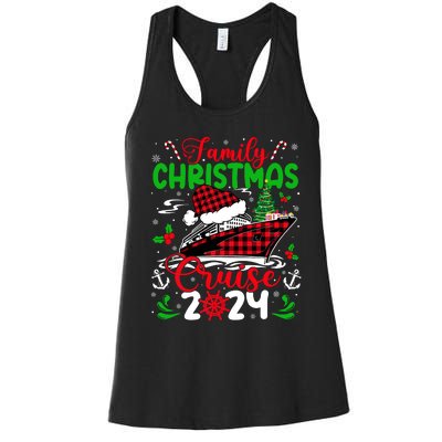 Family Christmas Cruise 2024 Plaid Cute Squad Xmas Cruising Women's Racerback Tank