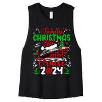 Family Christmas Cruise 2024 Plaid Cute Squad Xmas Cruising Women's Racerback Cropped Tank