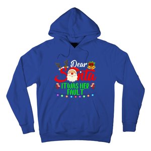 Funny Christmas Couples Gift Dear Santa It Was Her Fault Gift Hoodie