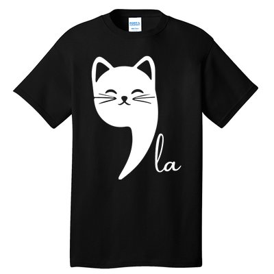 Funny Cat Comma La Kamala Harris For President 2024 Election Tall T-Shirt